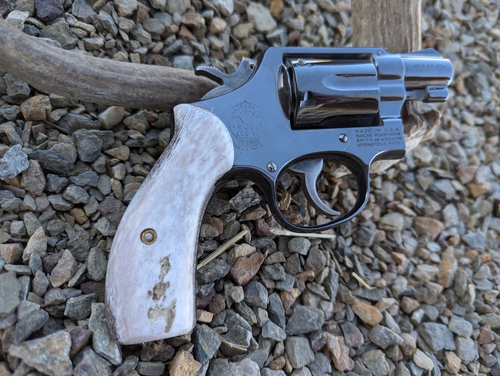 Smith and Wesson K and L Frame Grips Round Butt S&W Elk Antler Made in USA