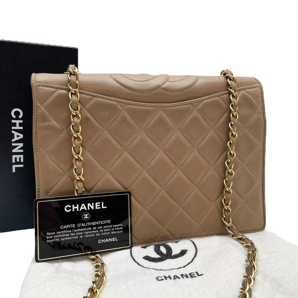 Chanel Lambskin Matelasse Chain Shoulder Bag with Coco Mark