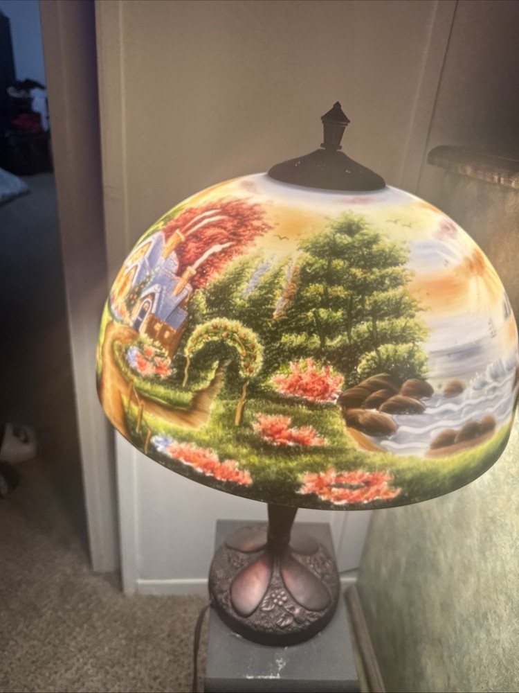 Thomas Kincaid Reverse Painted Lamp