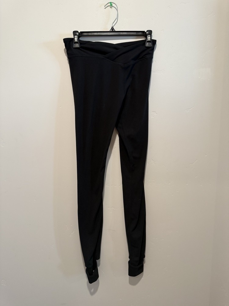 Fabletics Black High Waisted Leggings XS Activewear Stretch Yoga Open Ankles
