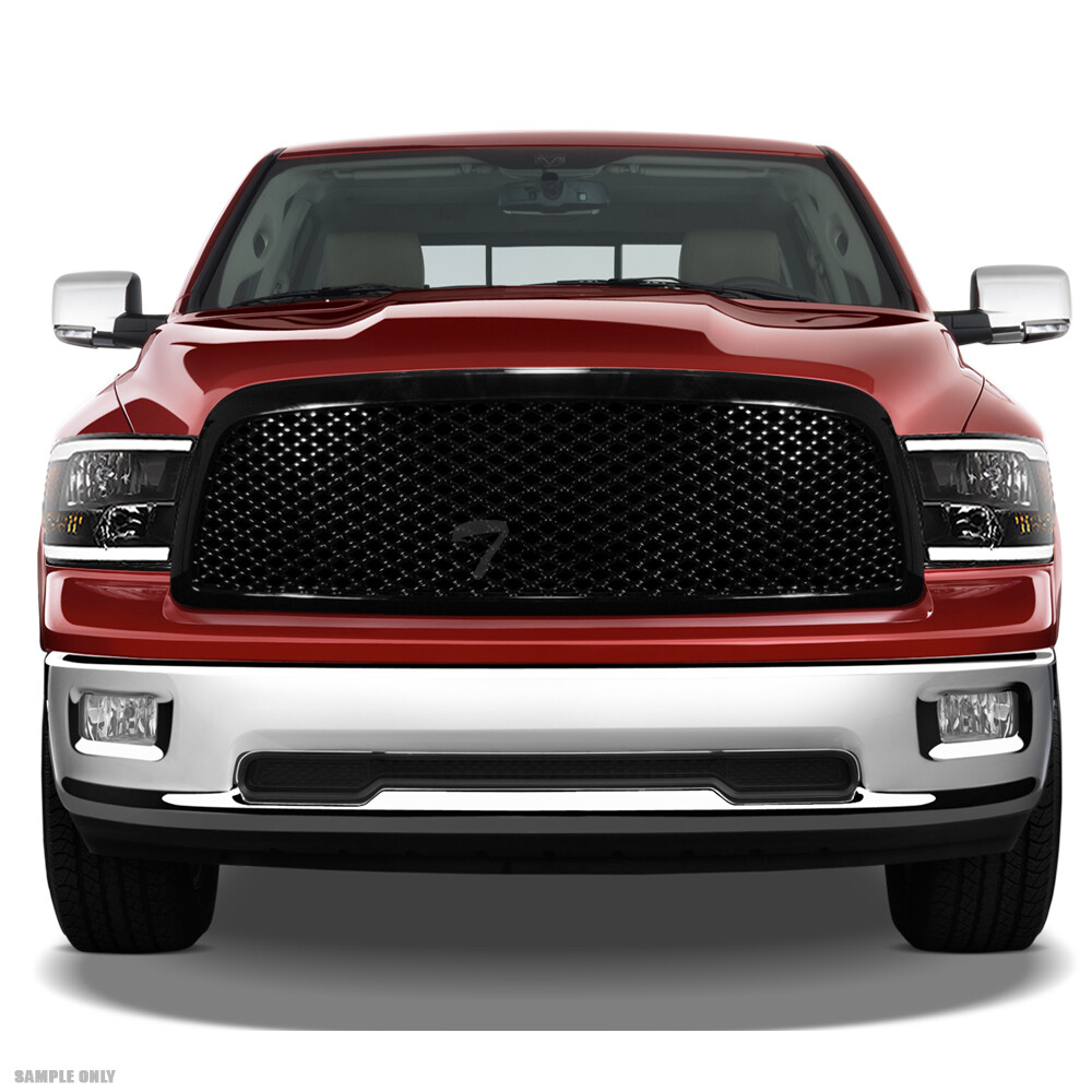 TLAPS For 09-12 Ram 1500 Switchback Sequential LED Blk Headlights Am+Mesh Grille