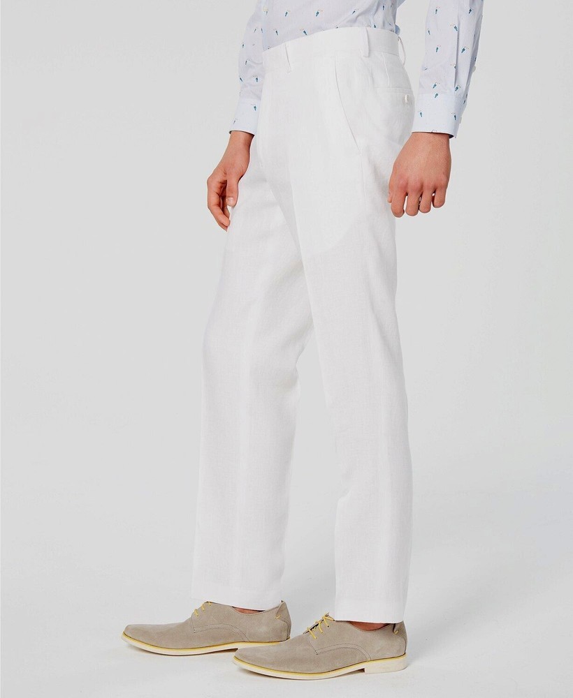 Bar III Men's Slim Solid Stretch Linen Pants 29 X 30 NEW $135 MLCOPC1Y0015