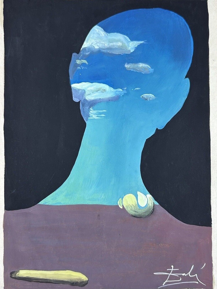 Vintage Salvador Dali Signed Original Drawing on Paper with CoA