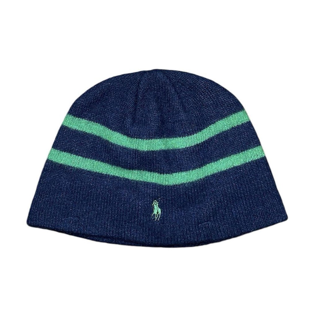 90S Polo Ralph Lauren Stripes Mohair Beanie Knit Hat Limited Edition Iconic Desi
