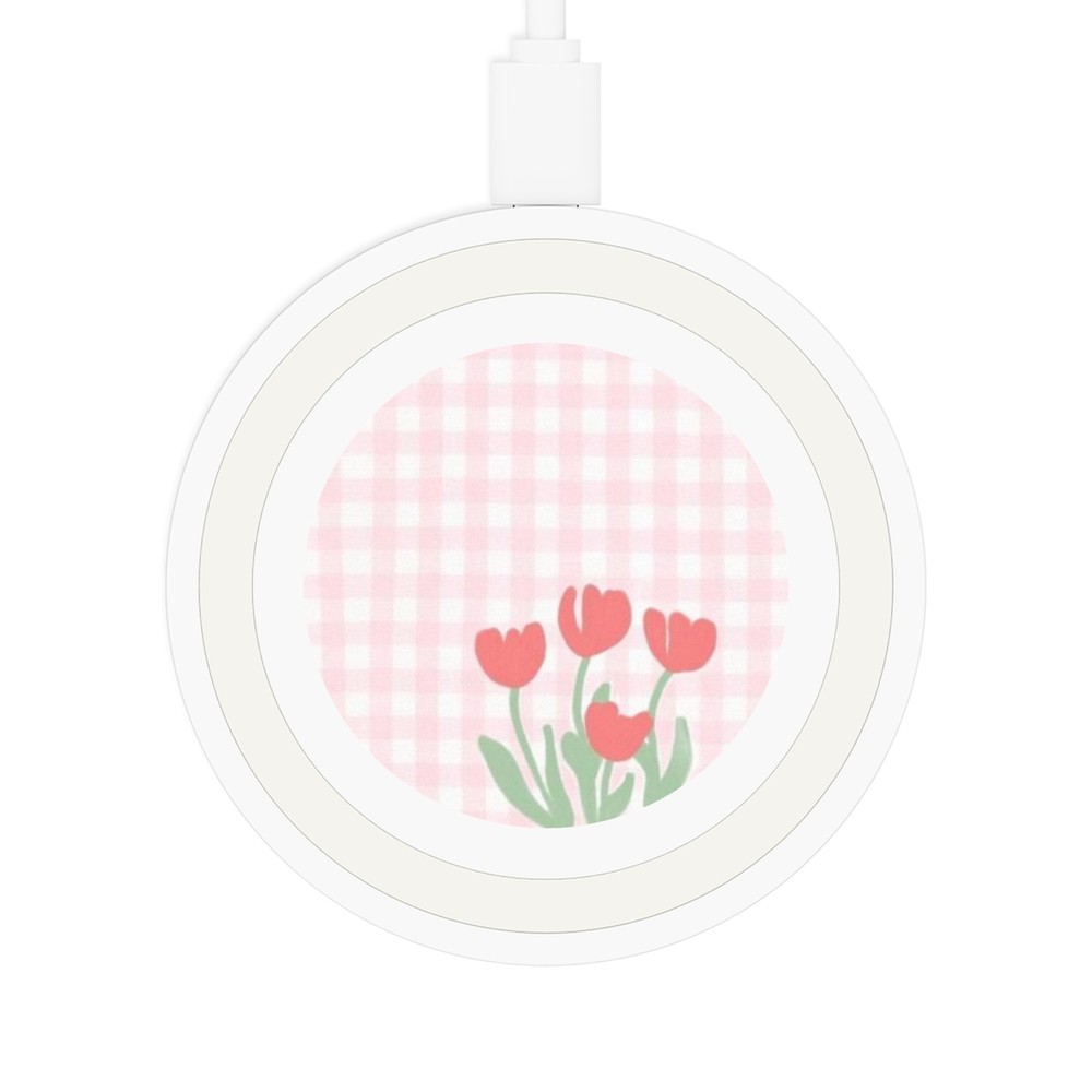 Pink Quake Wireless Charging Pad Fast Qi-Compatible Pad