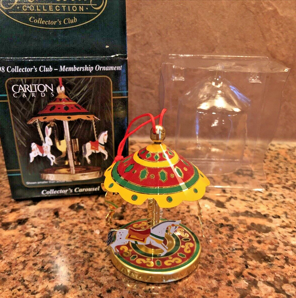 1998 Carlton Cards Heirloom Collector's Club Ornament COLLECTOR'S CAROUSEL B171