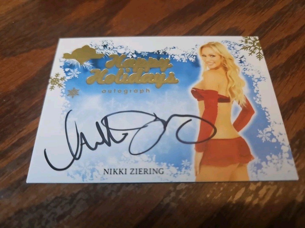 Benchwarmer 2012 Nikki Ziering Happy Holidays Autograph Gold Foil Auto Playboy