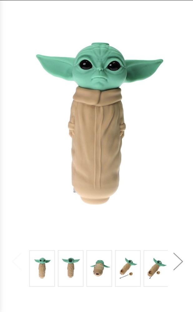 Grogu Baby Yoda Smoking Pipe Glass Bowl with Cleaning Tool! Star Wars Smoke Pipe