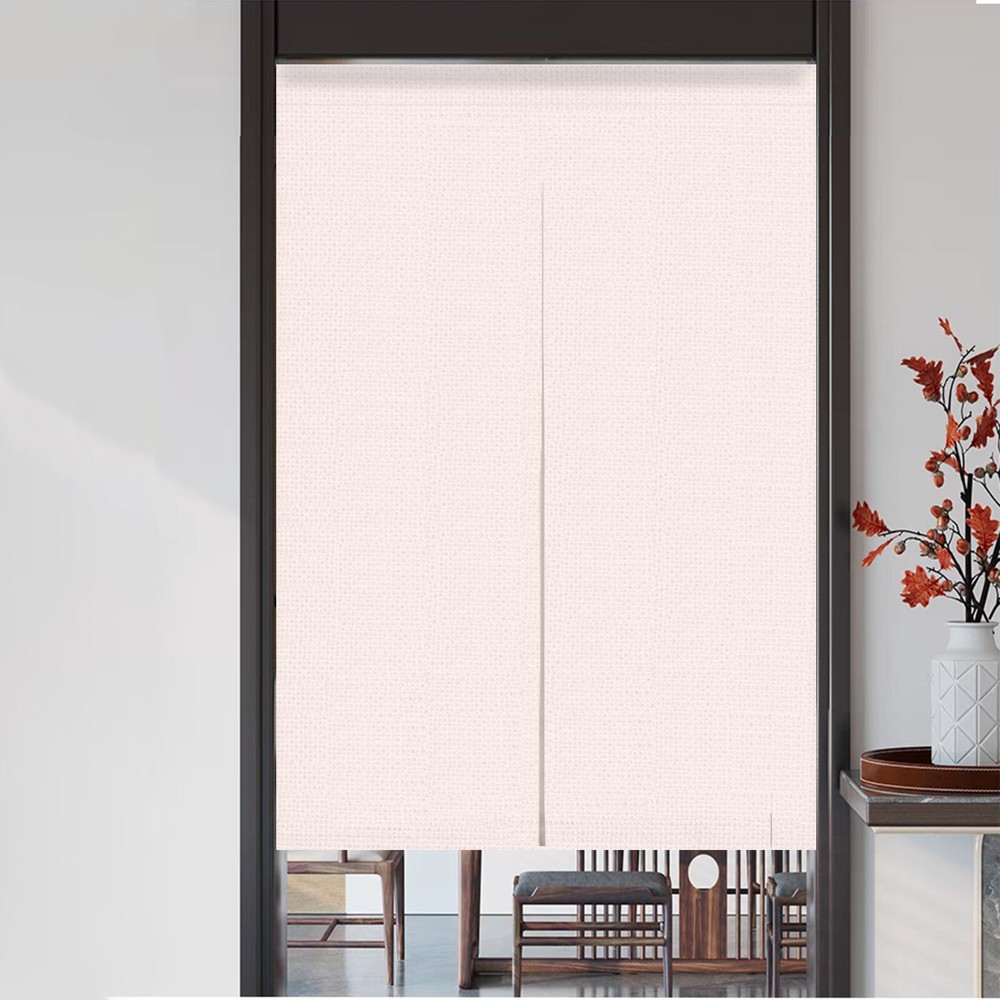 Printed White Doorway Curtain for Kitchen or Bar Window Treatment