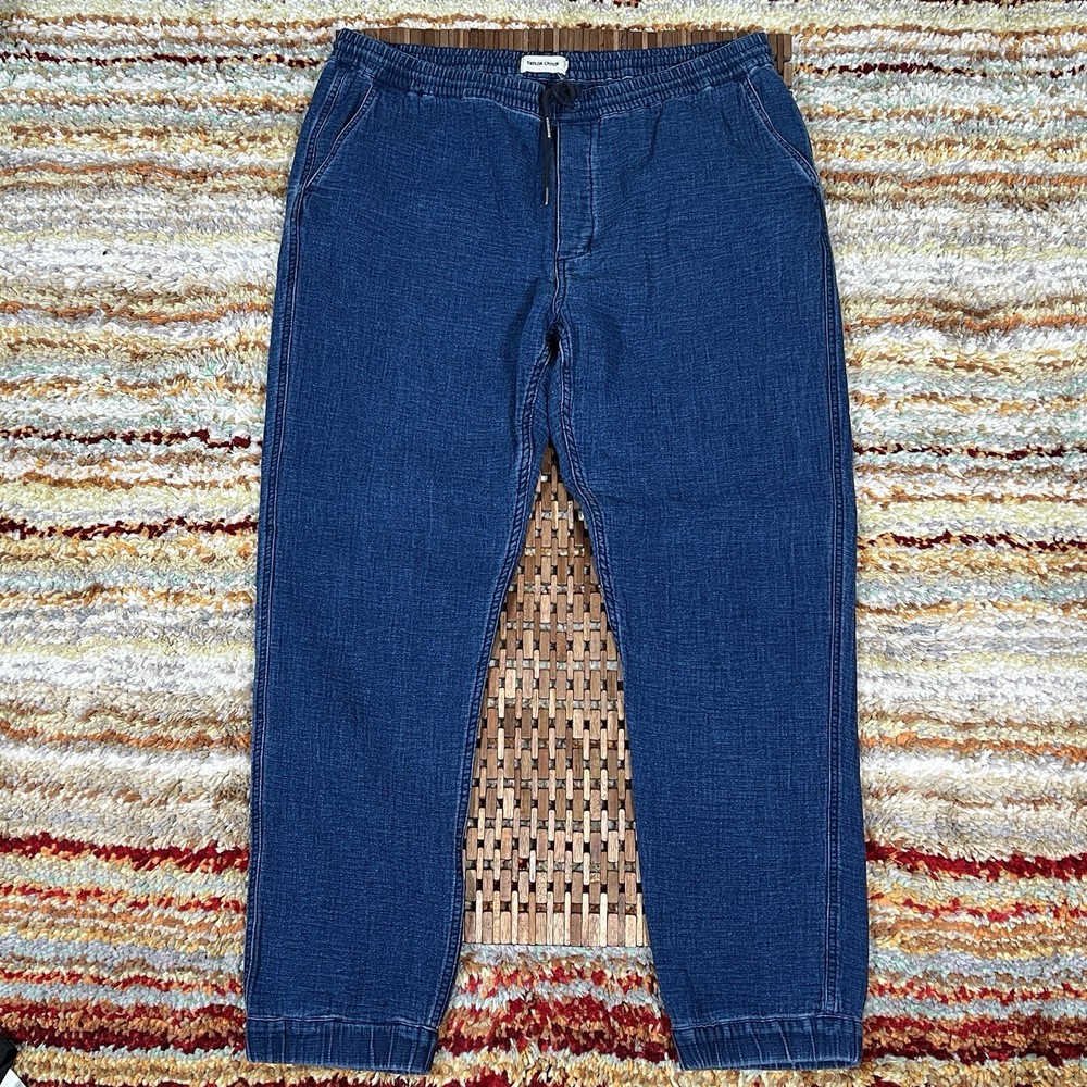Taylor Stitch Apres Jogger Pant Sashiko Organic Cotton Waffle Textured XL