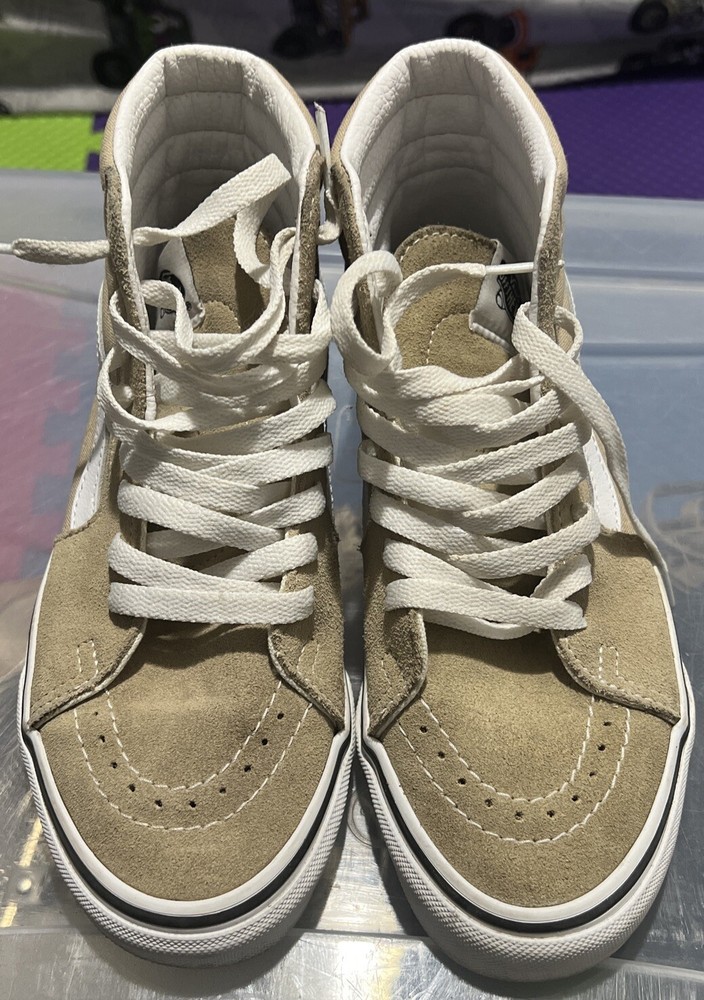 VANS Sk8-Hi Taos Taupe Beige White Mens 4.5 Womens 6 Sneakers