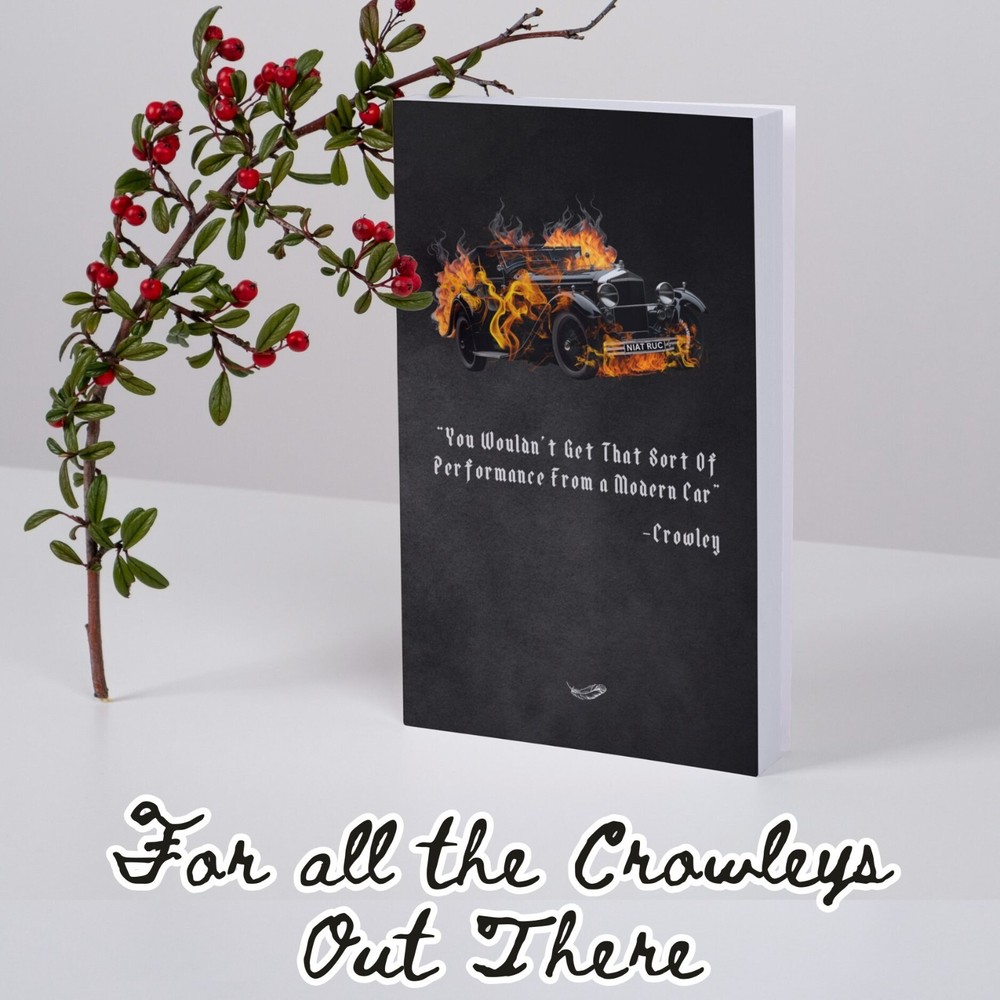 Good Omens Crowley Car On Fire Notebook Softcover 120 Pages New