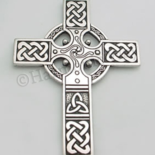 Extra Large CELTIC CROSS Detailed Pendant Necklace Celtic Knot Work bin in store