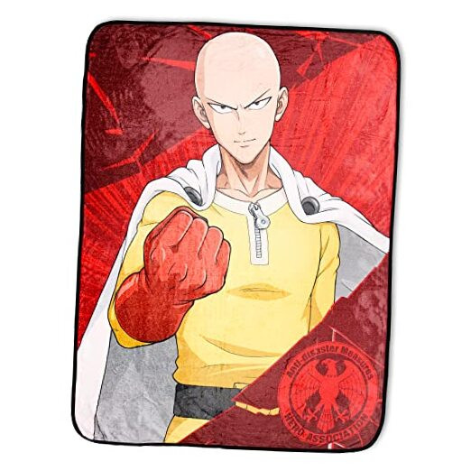 One Punch Man Anime Saitama Hero Association Soft Plush Fleece Throw Blanket