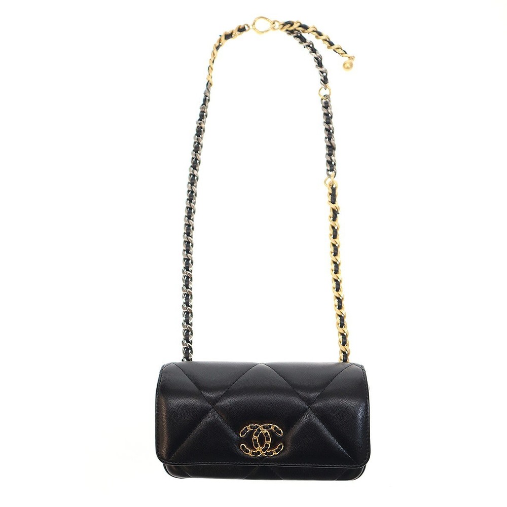 CHANEL 19 Waist Bag with Chain Belt in Black AP3774 888879