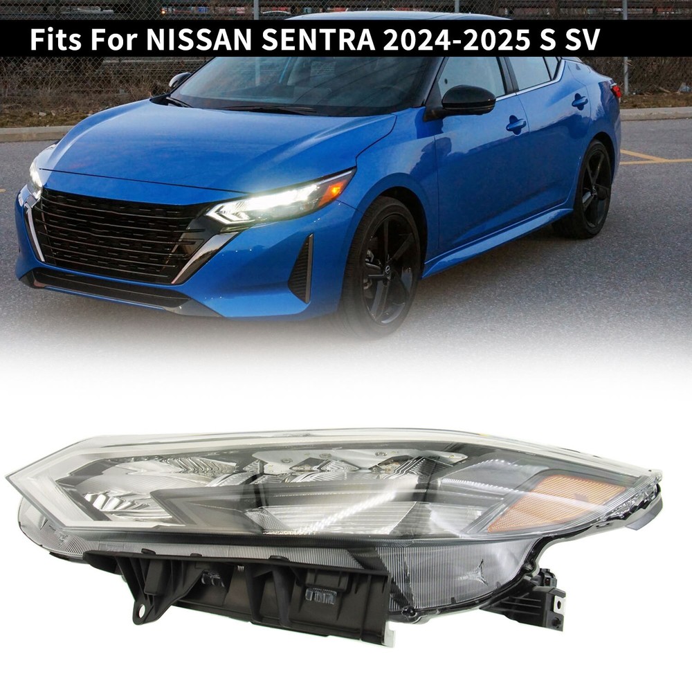 2024-25 Nissan Sentra S/SV Left Driver Halogen Headlight Assembly No Bulb  