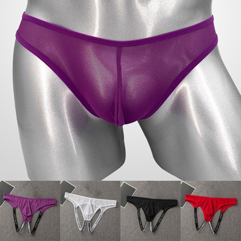 US Mens Underwear Breathable Athletic Supporter Sport Panties Jockstrap Briefs