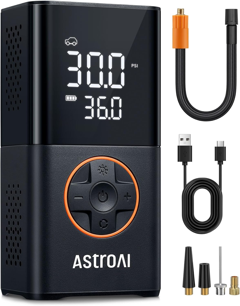 Portable Cordless L7 Tire Inflator with Digital Display for Bikes Cars Motorcycles