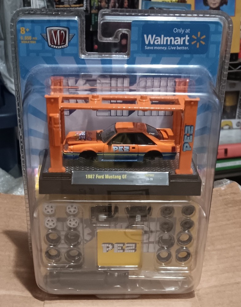 M2 Machines - PEZ 1987 Ford Mustang GT - Walmart Exclusive 6,850 Pcs - Near Mint