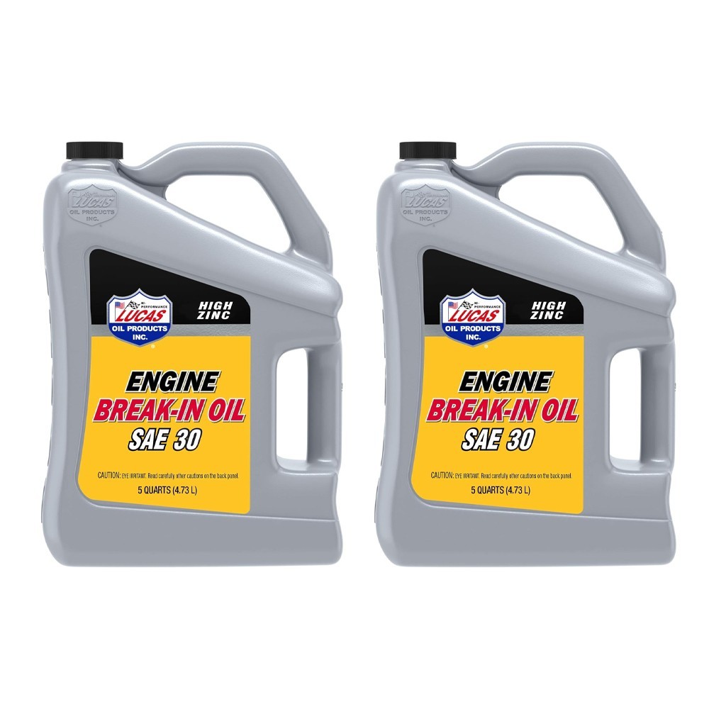 LUCAS OIL 10631 SAE 30wt Break-In Oil; 5 Quart ( 2 pack)