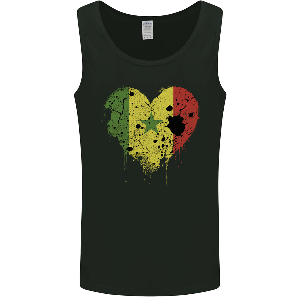 Love Senegal Flag Senegalese Day Football Mens Vest Tank Top