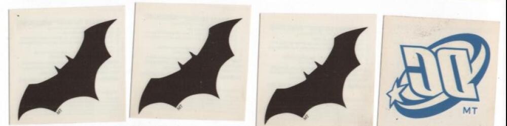 BATMAN and DC Temp. TATTOO x 4, NM, lots more unique items in store