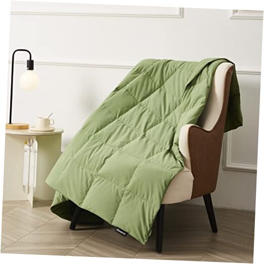 Packable Down Throw Blanket for Couch,Bed Comforter, Sofa Blanket Throw Sage