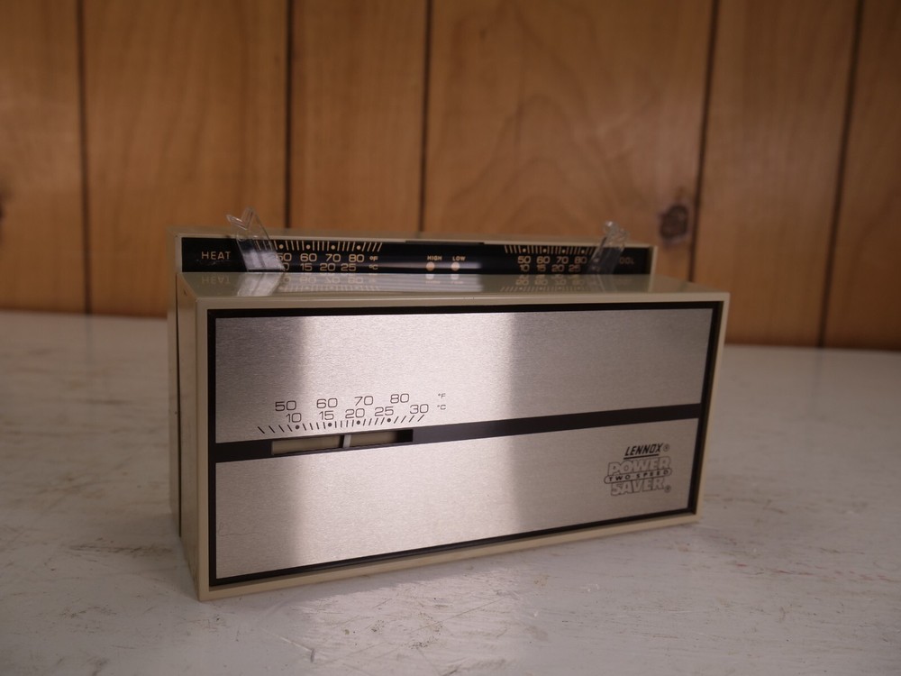 Vintage Lennox two-speed power saver thermostat NEW