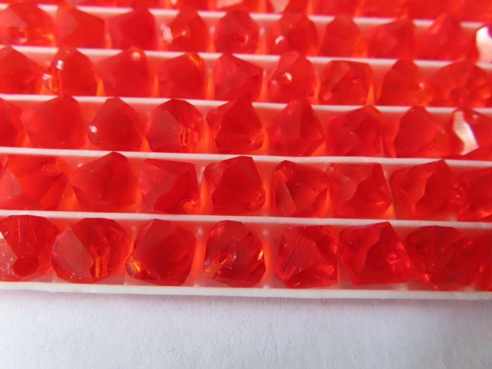 12 Swarovski 8mm Hyacinth Bicone Beads Top Drilled for Pendants 6301