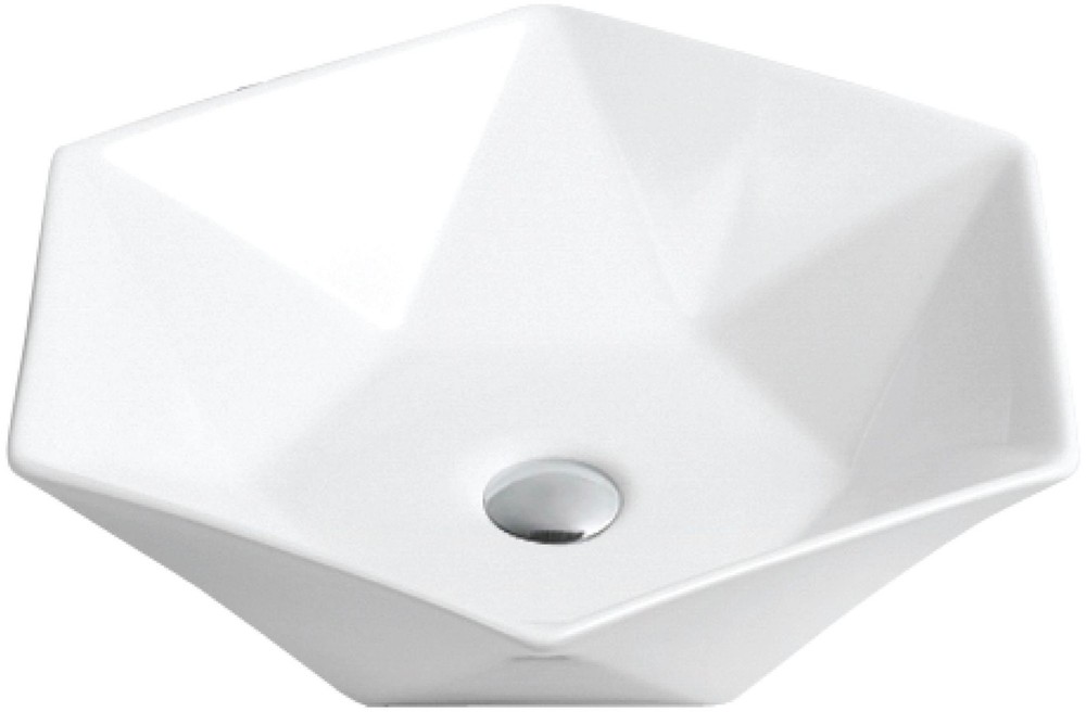 Karran USA VC-601 Valera 18.75-Inch White Vitreous China Hex Vessel Sink