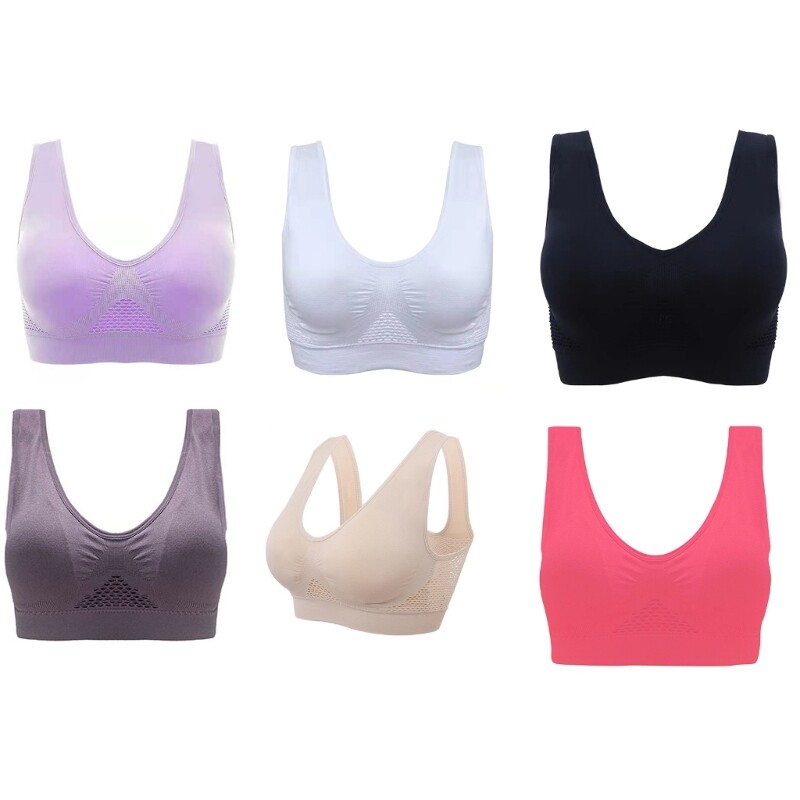 Sports Yoga Bra for Women No Underwire Padded Vest Plus Size Backless Underwear
