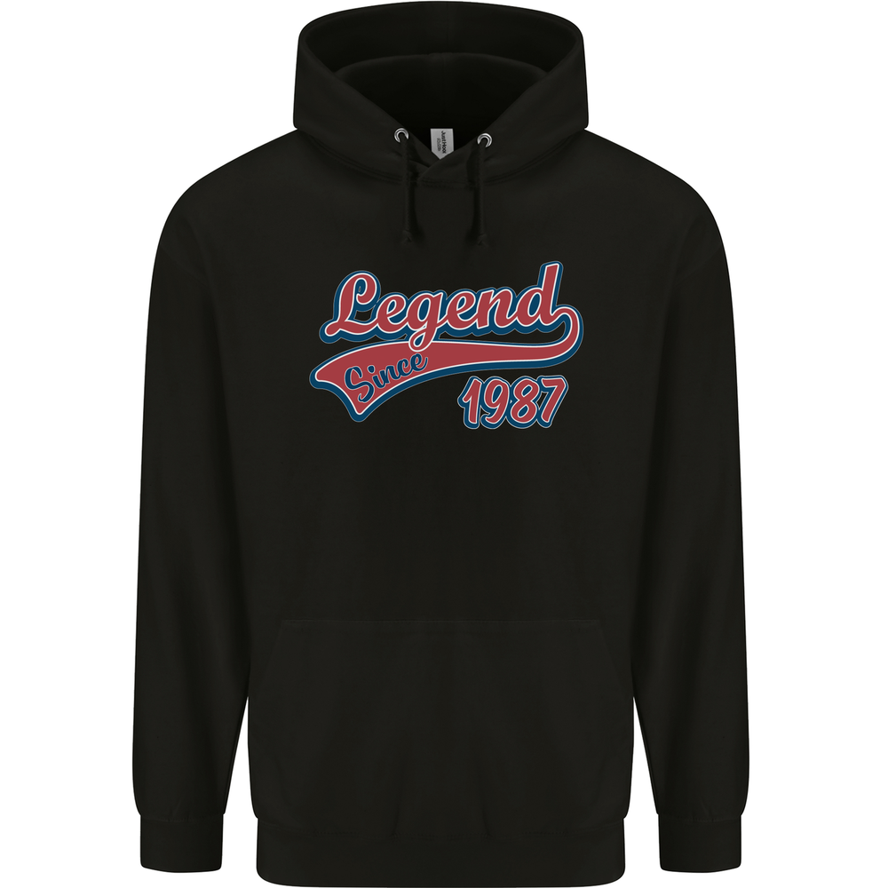 Legend Since 38th Birthday 1987 Mens 80% Cotton Hoodie