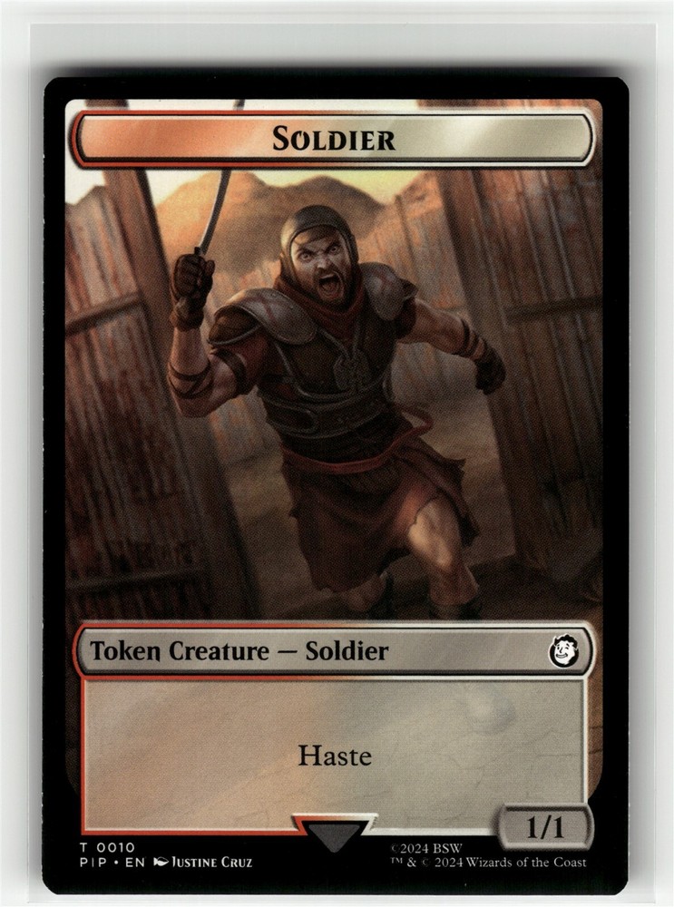 SOLDIER (0010) // WARRIOR DOUBLE-SIDED T Fallout Commander #10//5 PIP(NM+)(MTG)
