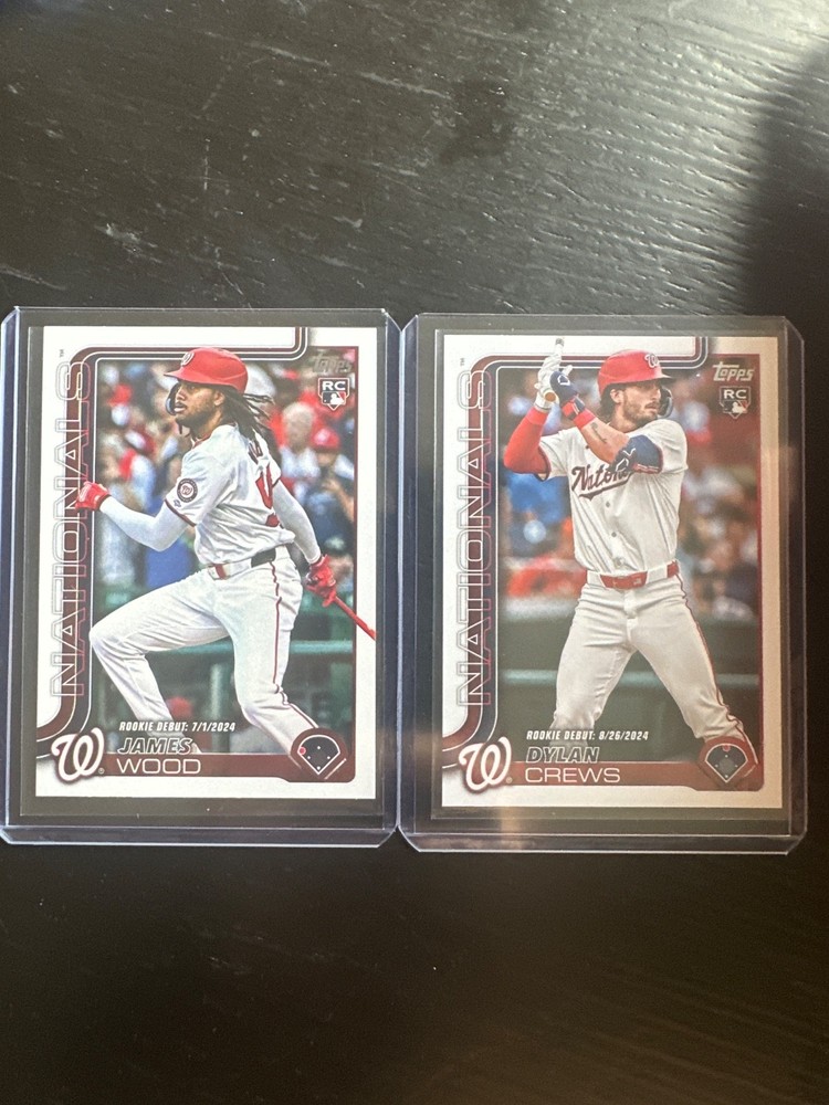 2025 Topps Update Series - James Wood & Dylan Crews Rookie RC 2 Card Lot