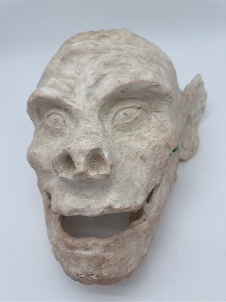 Handmade Gargoyle Clay Mask 13x11 Inches by Artist Gary Cook Radford VA