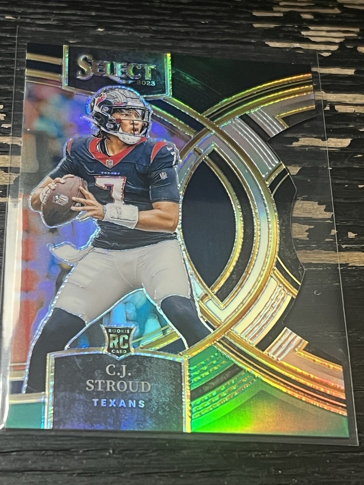 2023 panini select premier green black die cut CJ stroud #183 Rookie Card
