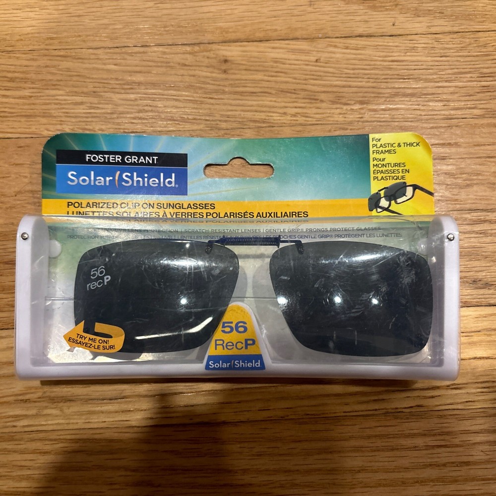 Brand New Foster Grant Solar Shield Clip-On Sunglasses Model 56  Rec P