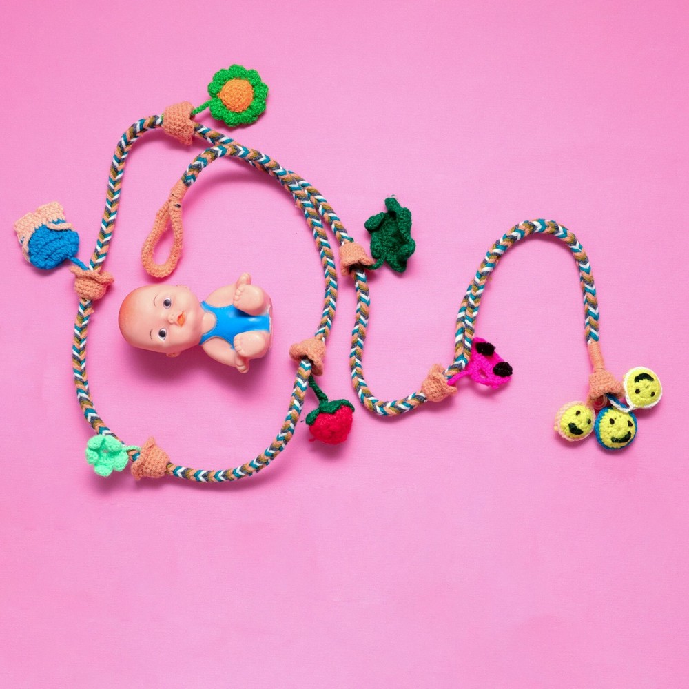 Woollen Baby Cradle Decorative Lace and Handmade Rope Gift - Car Cloth