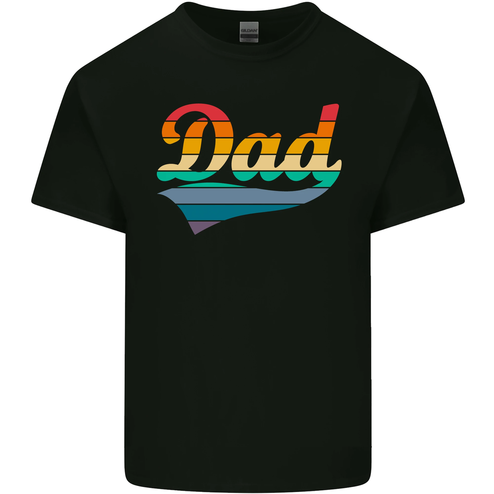 Fathers Day Retro Dad Swoosh Mens Cotton T-Shirt Tee Top-image