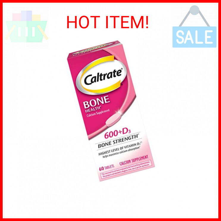 Caltrate 600 Plus D3 Calcium and Vitamin D Supplement Tablets, Bone Health Suppl