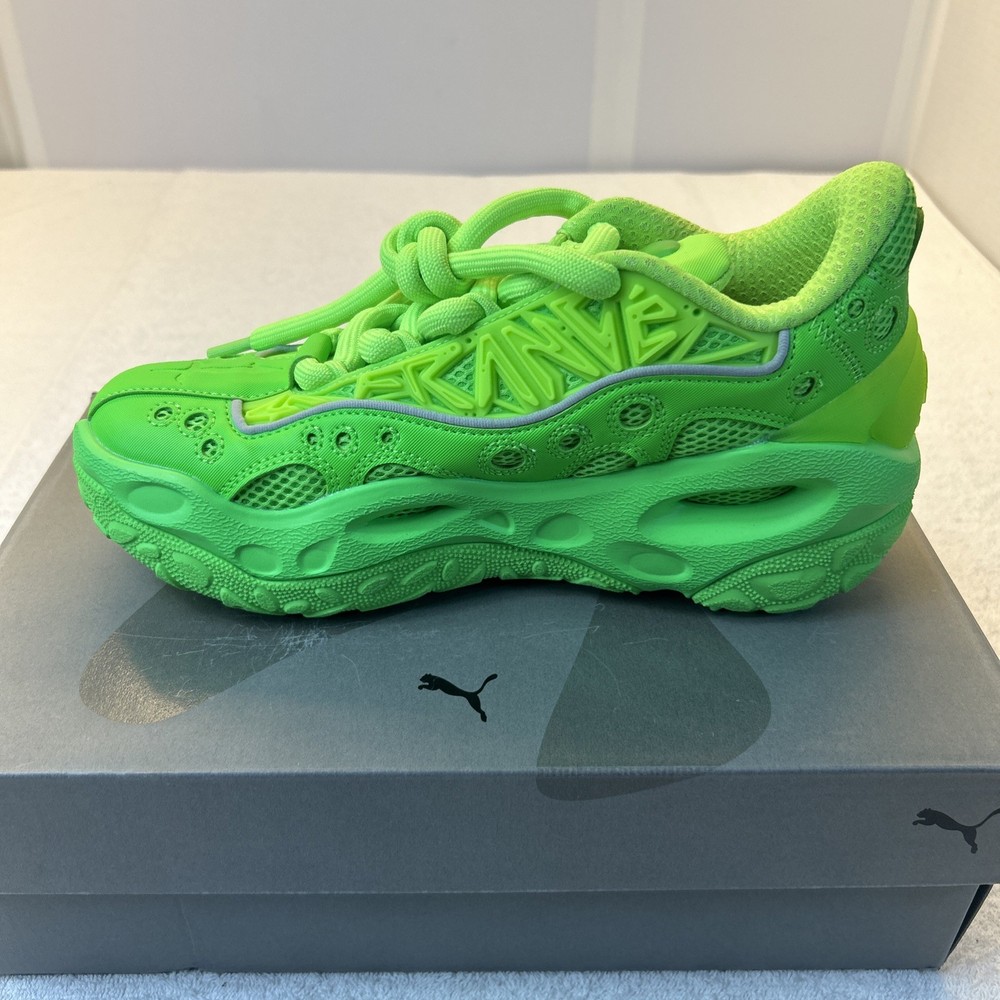 PUMA La Francé RNNR Lace Up Green Glare Neon Green Sneakers Men SZ 8.5 New
