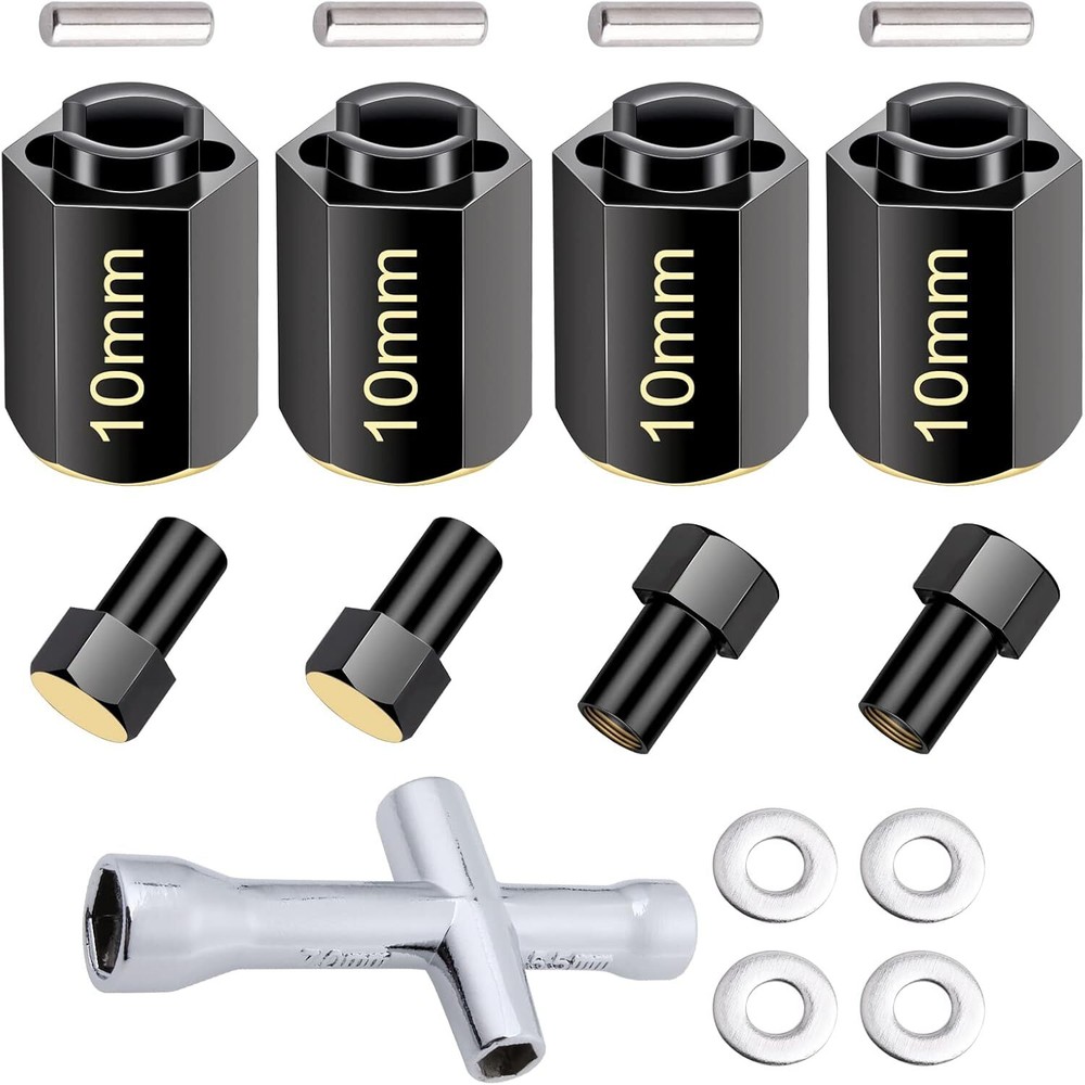 Brass Hex Extension for TRX4M Upgrades Parts Extended Wheel Hex Hubs Extenders O