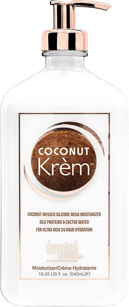 Devoted Creations Coconut Krem Mega Silicone Moisturizing Lotion 18.25 Oz Hydrating Daily Body Cream