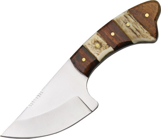 New Steel Stag Short Skinner Fixed Blade Knife SS7014