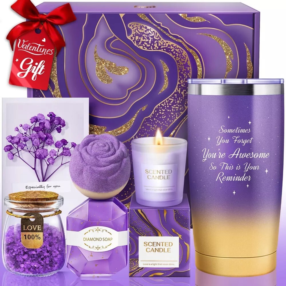 Valentines Day Gifts for Her, Women, Girlfriend, Wife, Gift Basket-image