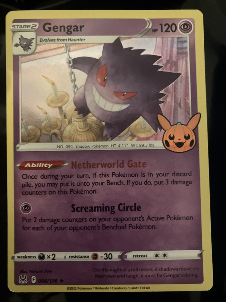 Stage 2 Gengar Pokemon Card Rare Holo Evolution