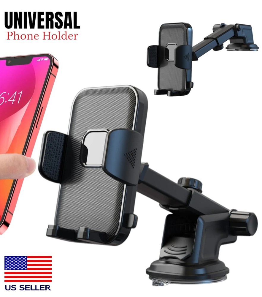 Car Phone Holder Dashboard Windshield Phone Mount Universal for iPhone Samsung