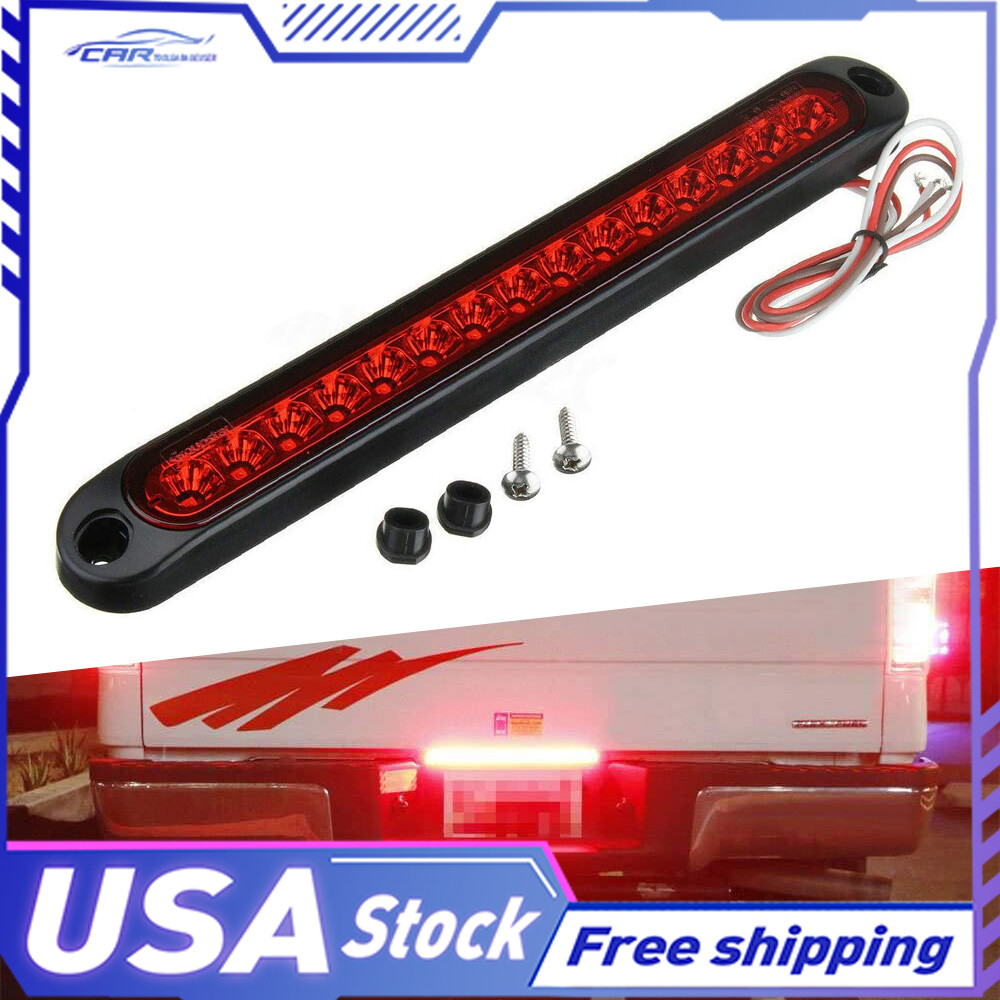 Red LED Strip Brake Stop Turn Light Tail Bar 10
