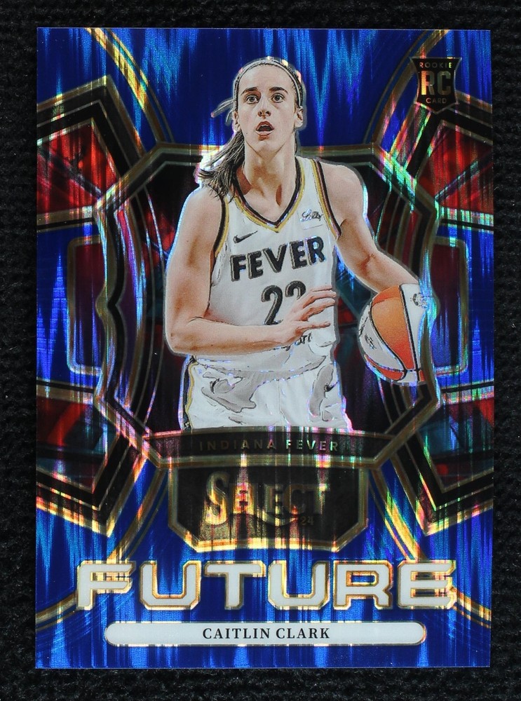 2024 Panini Select WNBA - Select Future Blue Flash Prizm #4 Caitlin Clark /99 (RC)