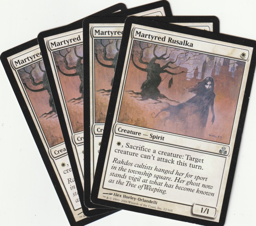 4 MTG Martyr of the RUSALKA White Creature Playset NM/EX GPT/EN